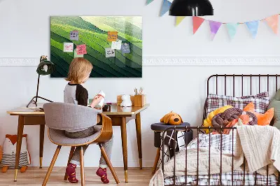 Mágneses fali tábla Absztrakt zöld mezők