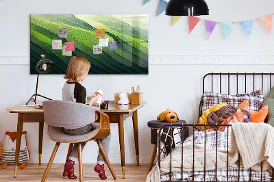 Mágneses fali tábla Absztrakt zöld mezők