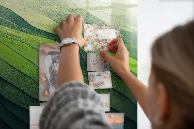 Mágneses fali tábla Absztrakt zöld mezők