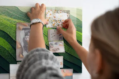 Mágneses fali tábla Absztrakt zöld mezők