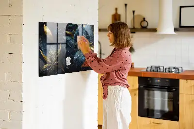 Dekoratív virágmintás fali üzenőtábla