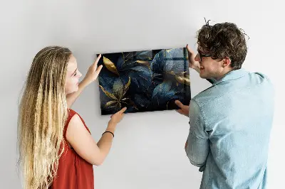 Dekoratív virágmintás fali üzenőtábla