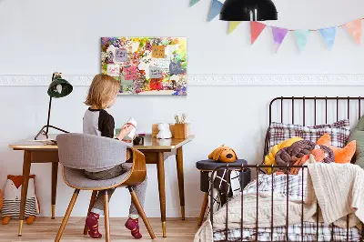 Akvarell világtérkép fali üzenőtábla