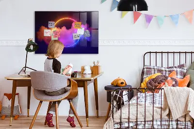 3D füst absztrakció mintás fali üzenőtábla