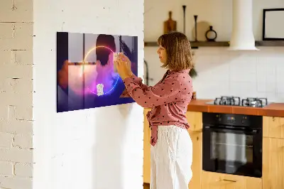 3D füst absztrakció mintás fali üzenőtábla