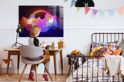 3D füst absztrakció mintás fali üzenőtábla