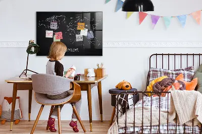 Világtérkép mintás fali üzenőtábla