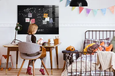 Világtérkép mintás fali üzenőtábla