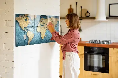 Mágneses 3D világtérkép fali tábla