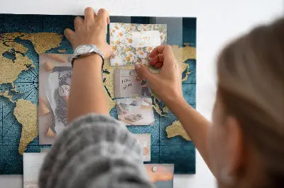 Mágneses 3D világtérkép fali tábla