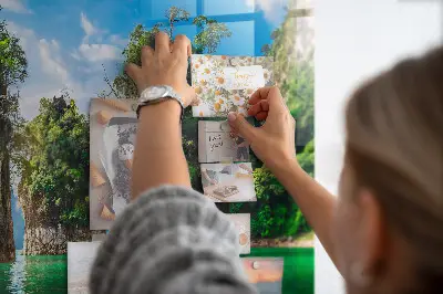 Tóparti fák természet mintás mágneses fali tábla