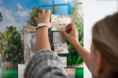 Tóparti fák természet mintás mágneses fali tábla