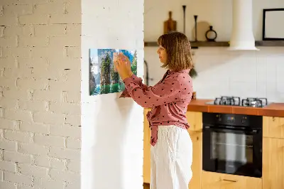 Tóparti fák természet mintás mágneses fali tábla