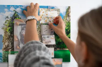 Tóparti fák természet mintás mágneses fali tábla