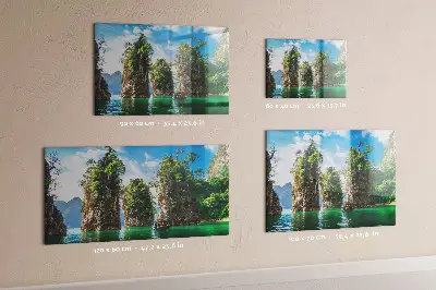 Tóparti fák természet mintás mágneses fali tábla