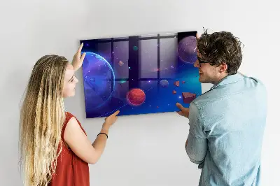 Bolygó és galaxis mintás fali üzenőtábla