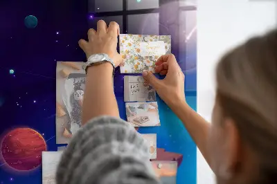 Bolygó és galaxis mintás fali üzenőtábla