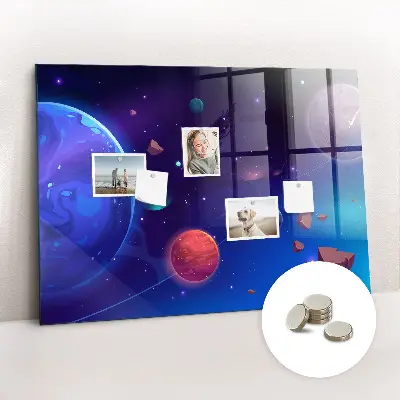 Bolygó és galaxis mintás fali üzenőtábla