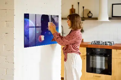 Bolygó és galaxis mintás fali üzenőtábla