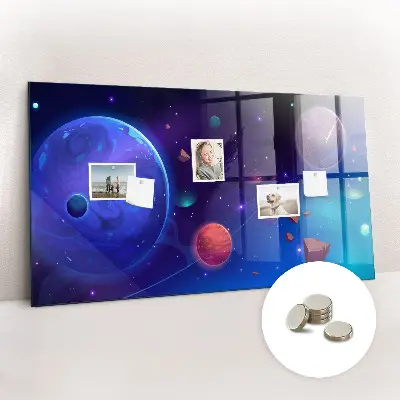 Bolygó és galaxis mintás fali üzenőtábla