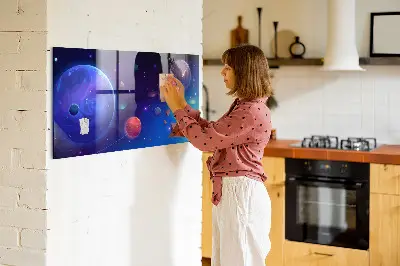 Bolygó és galaxis mintás fali üzenőtábla