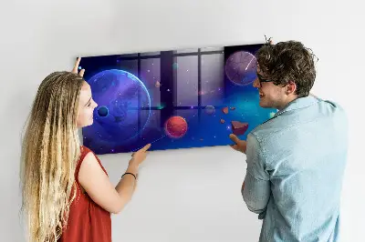 Bolygó és galaxis mintás fali üzenőtábla