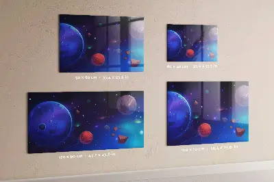 Bolygó és galaxis mintás fali üzenőtábla