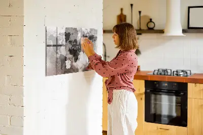 Fali mágneses világtérkép beton mintázattal