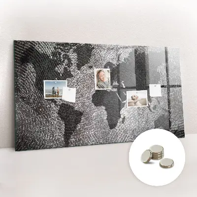 Beton világtérkép fali üzenőtábla
