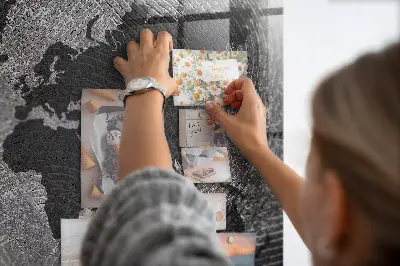 Beton világtérkép fali üzenőtábla