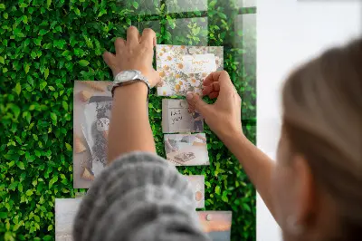 Sövénylevelek mintás fali mágnestábla