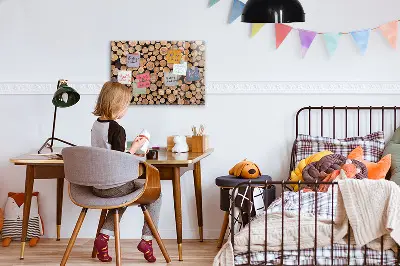 Mágneses fali tábla fa évgyűrűk mintával