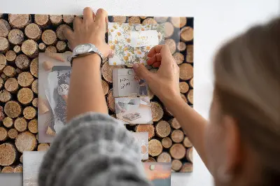 Mágneses fali tábla fa évgyűrűk mintával