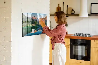 Tóparti táj mintájú falra szerelhető mágneses tábla