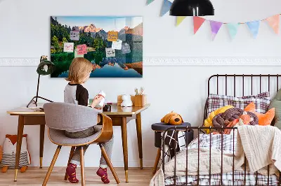 Tóparti táj mintájú falra szerelhető mágneses tábla