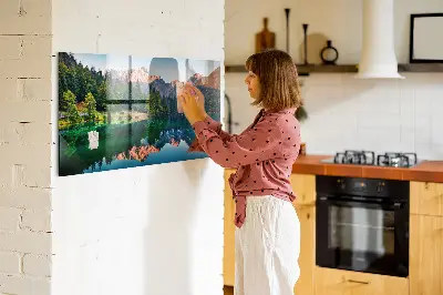 Tóparti táj mintájú falra szerelhető mágneses tábla