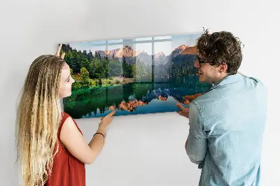 Tóparti táj mintájú falra szerelhető mágneses tábla