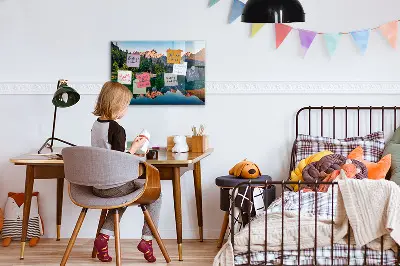 Tóparti táj mintájú falra szerelhető mágneses tábla