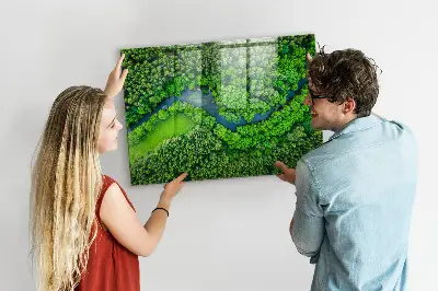 Fali mágneses tábla Folyó az erdőben