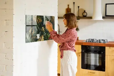 Dzsungel mintás mágneses fali tábla