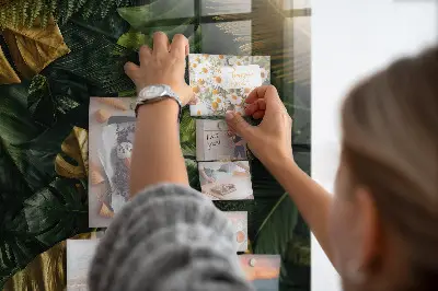Dzsungel mintás mágneses fali tábla