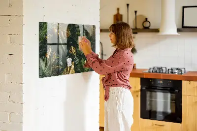 Dzsungel mintás mágneses fali tábla