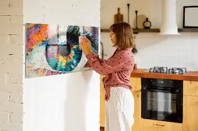 Fali mágneses tábla az emberi szem pupillájával