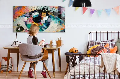 Fali mágneses tábla az emberi szem pupillájával