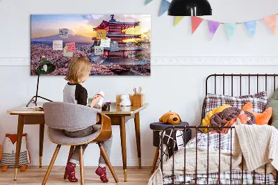 Japán építkezés mintás fali üzenőtábla