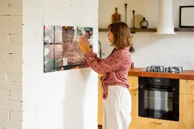 Fali üzenőtábla vágódeszka formájú