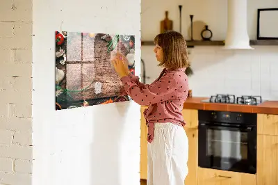 Fali üzenőtábla vágódeszka formájú