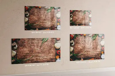 Fali üzenőtábla vágódeszka formájú