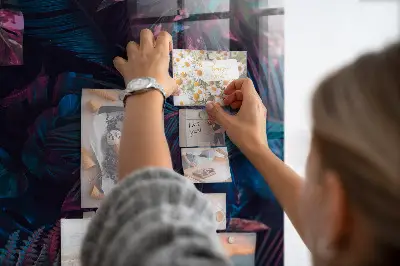 Egzotikus virágok mintás fali mágnestábla