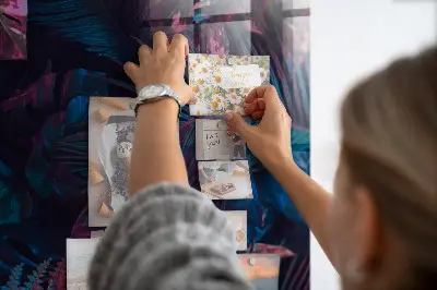 Egzotikus virágok mintás fali mágnestábla
